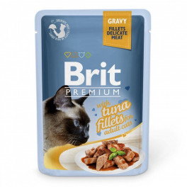 Корм вологий Brit Premium Cat Tuna Fillets Gravy pouch для котів філе тунця в соусі 85 г - фото №1