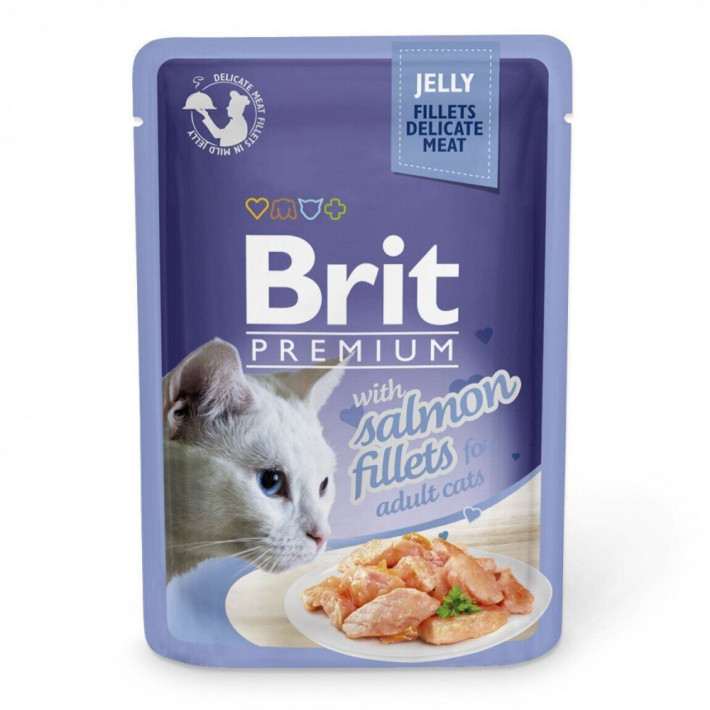 Влажный корм Brit Premium Cat Family Plate Jelly для котов, 12х85г - фото №4