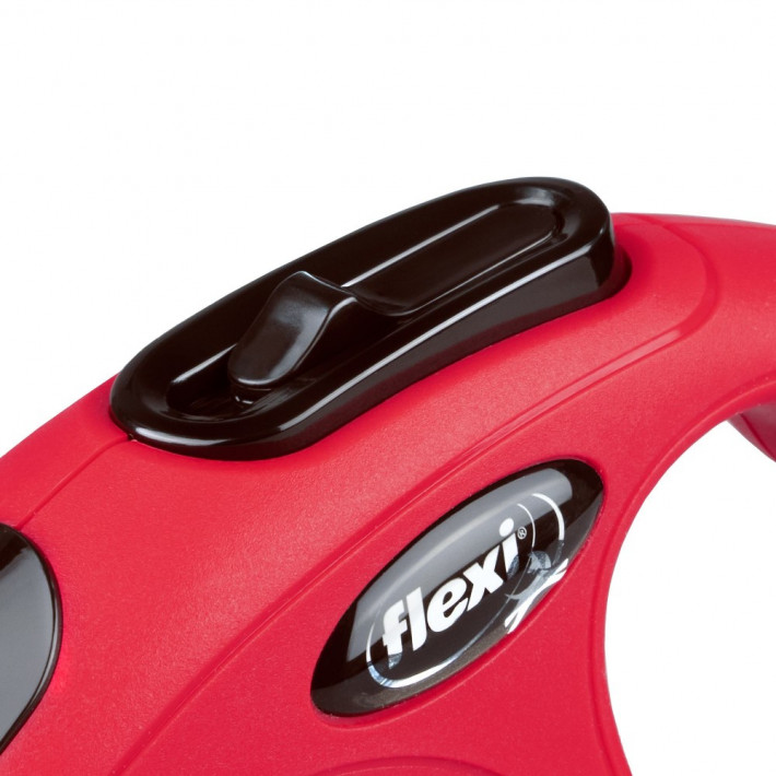 Поводок-рулетка Flexi New Classic лента красная XS 3 м - фото №3