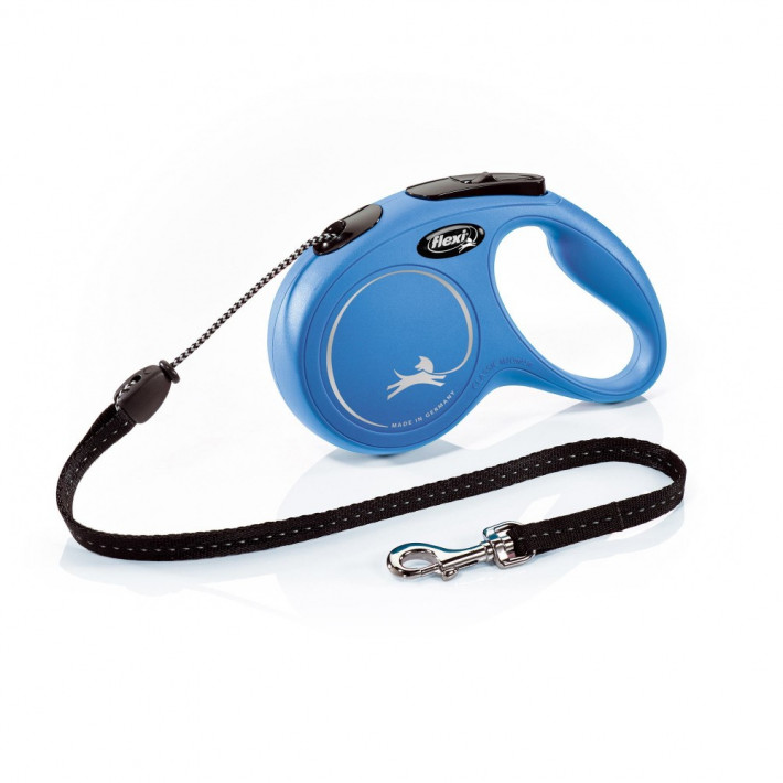 Повідець-рулетка Flexi New Classic трос M 5 м/20 кг синій