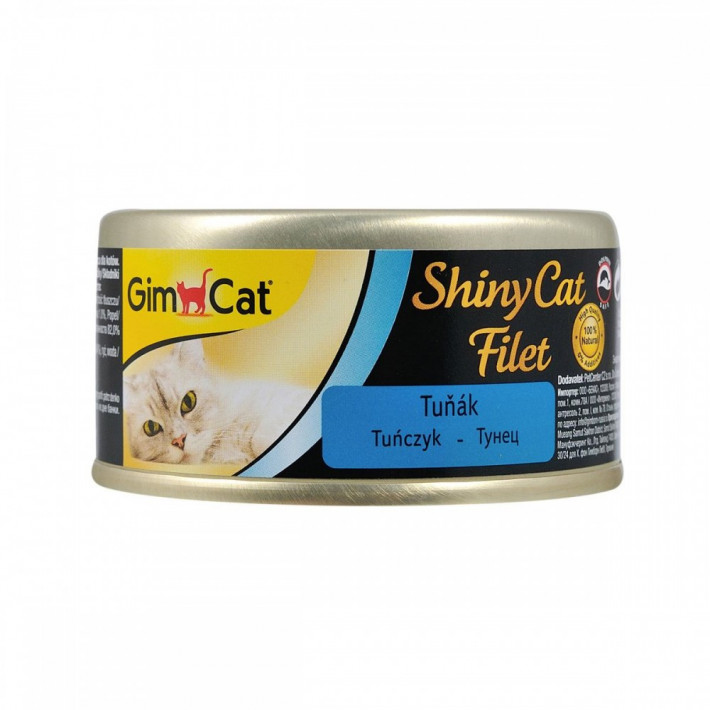 Корм вологий GimCat Shiny Cat Filet для котів з тунцем 70 г
