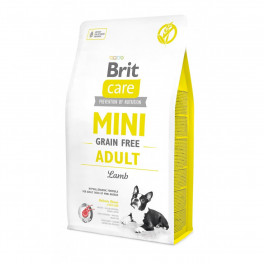 Корм сухий Brit Care Grain Free Mini Adult Lamb для дорослих собах мініатюрних порід з ягням 2 кг - фото №1