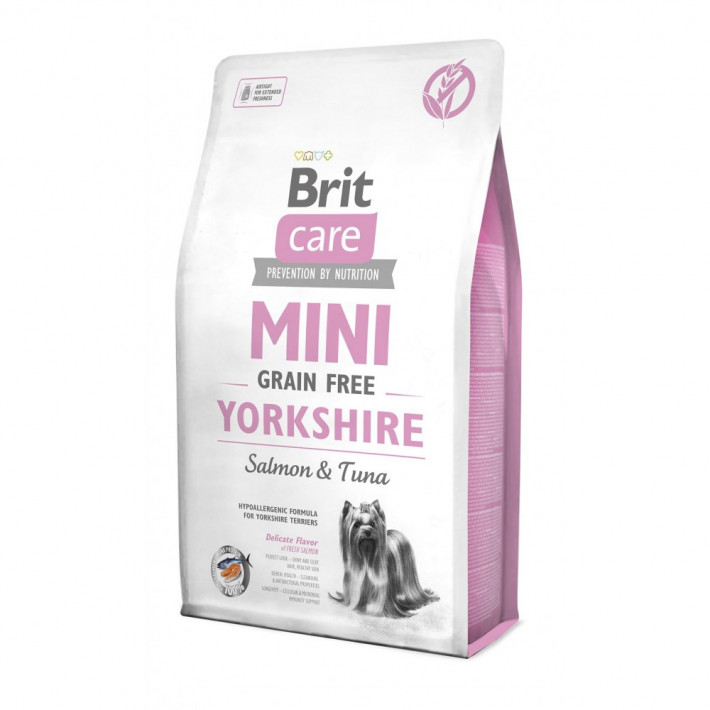 Корм сухий Brit Care Grain Free Mini Yorkshire для йоркширських тер'єрів з лососем та тунцем 2 кг