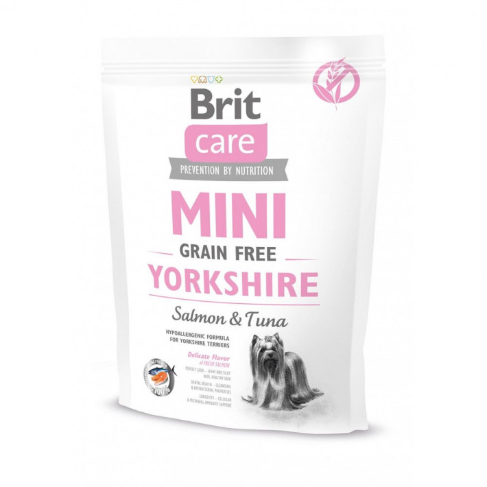 Корм сухий Brit Care Grain Free Mini Yorkshire для йоркширських тер’єрів з лососем та тунцем 400 г