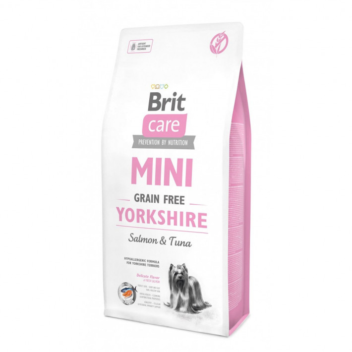 Корм сухий Brit Care Grain Free Mini Yorkshire для йоркширських тер’єрів з лососем та тунцем 7 кг