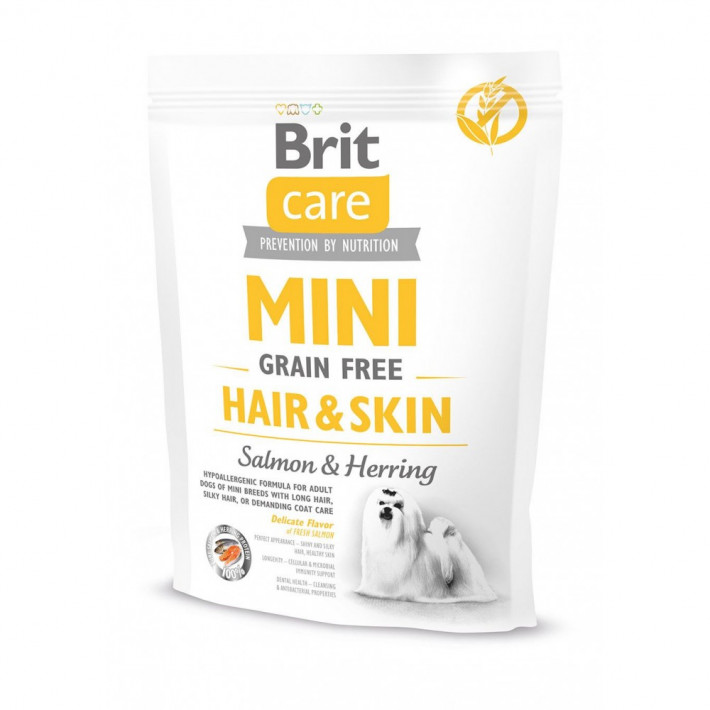 Сухой корм Brit Care Grain Free Mini Hair Skin для собак миниатюрных пород