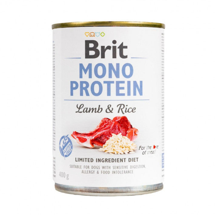Вологий корм Brit Mono Protein Lamb and Rice для собак