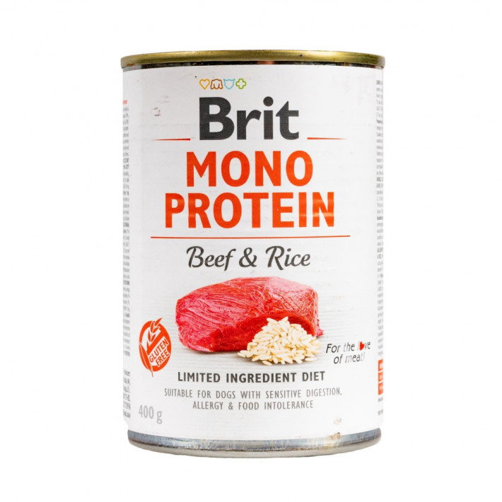 Вологий корм Brit Mono Protein Beef and Rice для собак