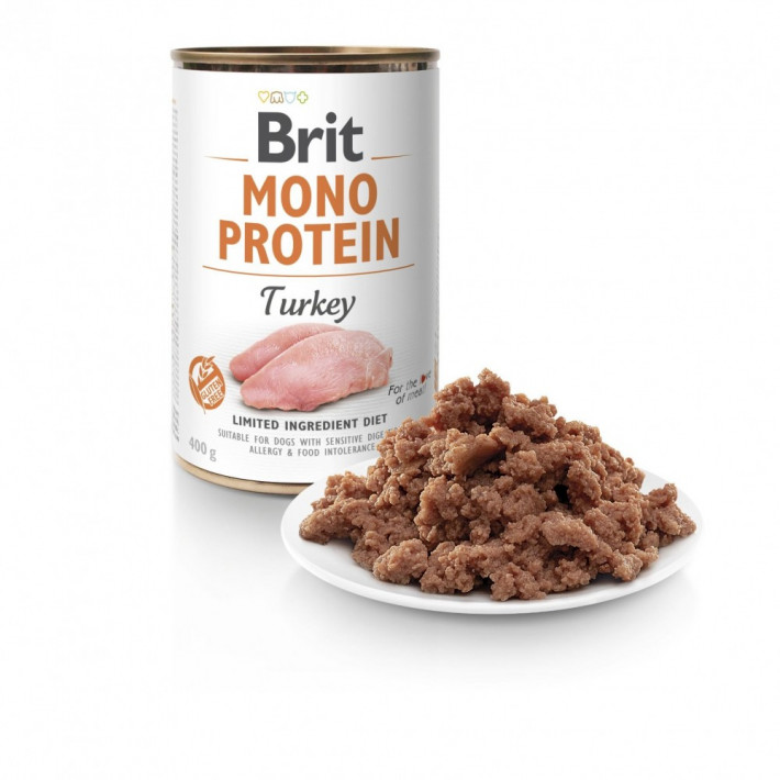 Корм влажный Brit Mono Protein Turkey для собак с индейкой 400 г - фото №2