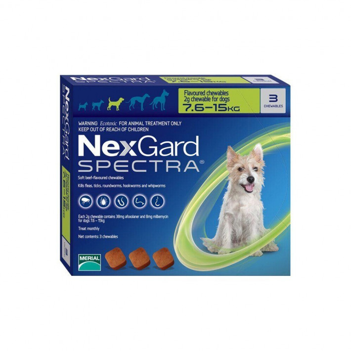 Нексгард Спектра для собак 7,5-15 кг (3 таблетки)