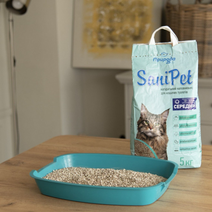 Бентонитовый наполнитель Природа Sani Pet для котов, 5 кг - фото №4