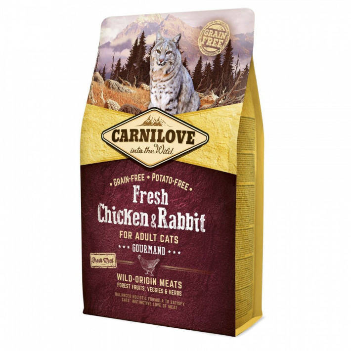 Корм сухий Carnilove Fresh Chicken and Rabbit для дорослих котів