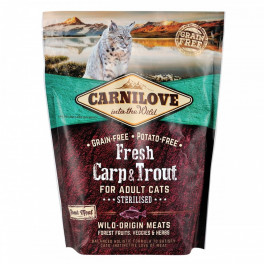 Корм сухий Carnilove Fresh Carp and Trout Sterilised for Adult Cats для дорослих стерилізованих та кастрованих котів з короп - фото №1