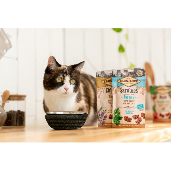 Ласощі Carnilove Cat Semi Moist Snack Sardine with Parsley для котів з чутливим травленням, 50 г - фото №6