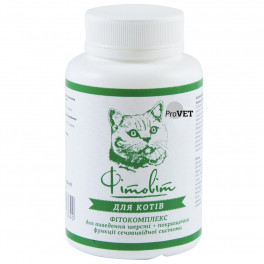 Фітокомплекс Provet ФІТОВИТ для котів для виведення шерсті поліпшення функції сечовивідної системи 100 табл 72 г - фото №1