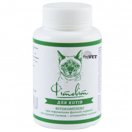 Фітокомплекс Provet ФІТОВИТ для котів при порушеннях функцій нервової та імунної систем сечовивідна системи 100 табл 72 г - фото №1