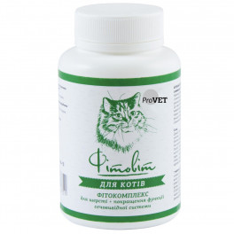 Фітокомплекс Provet ФІТОВИТ для котів для шерсті та покращення функції сечовивідної системи 100 табл 72 г - фото №1