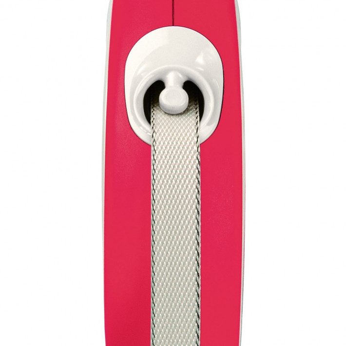 Повідець-рулетка Flexi New Comfort стрічка M 5 м червоний - фото №2