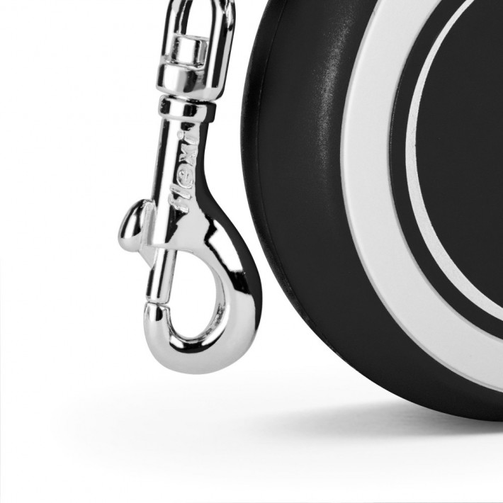 Повідець-рулетка Flexi New Comfort стрічка XS 3 м чорний - фото №4