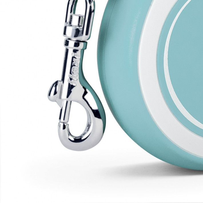 Поводок-рулетка Flexi New Comfort лента S 5 м голубой - фото №4