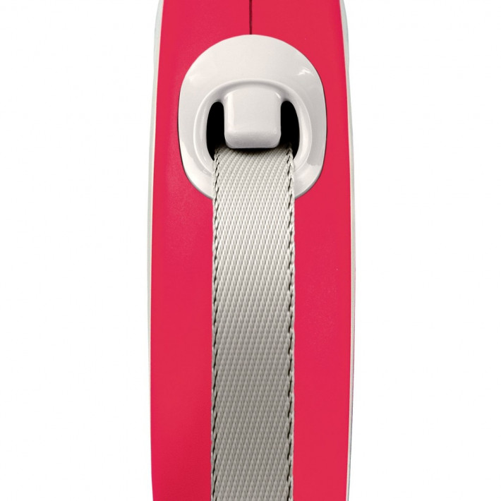 Повідець-рулетка Flexi New Comfort стрічка L 8 м/50 кг червоний - фото №2