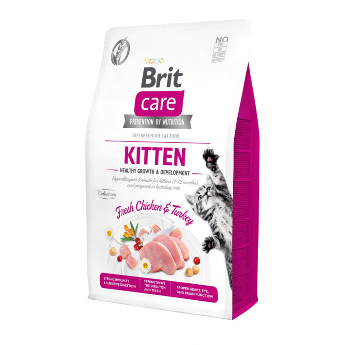 Корм сухий Brit Care Cat Grain Free Kitten для кошенят