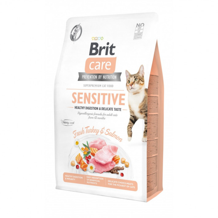 Корм сухий Brit Care Cat Grain Free Sensitive Digestion для котів з чутливим травленням