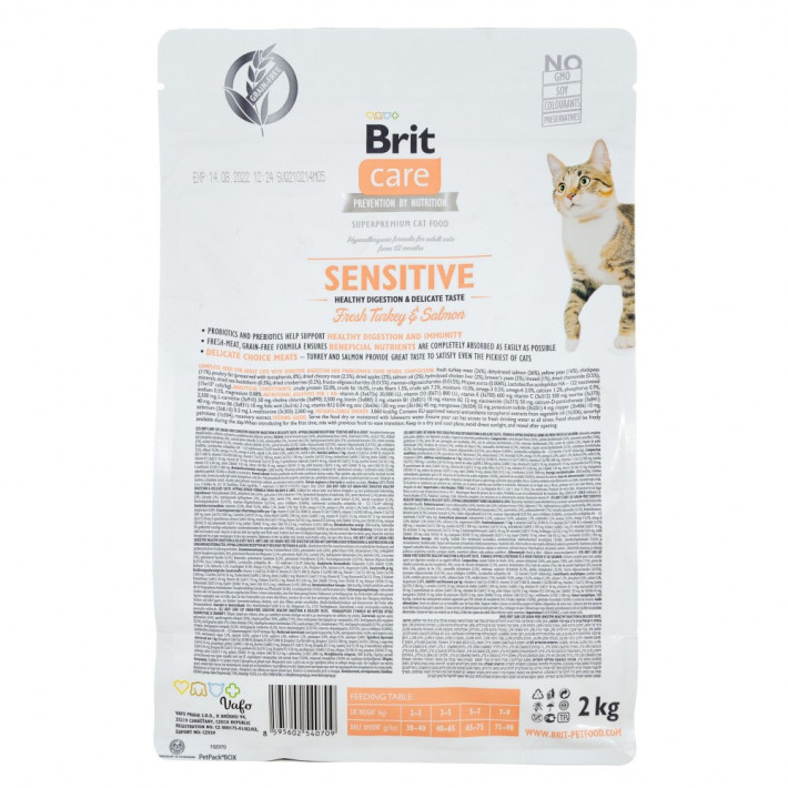 Корм сухий Brit Care Cat Grain Free Sensitive Digestion для котів з чутливим травленням - фото №3