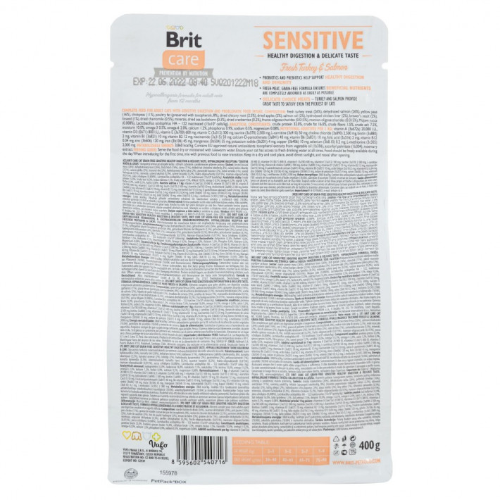 Корм сухий Brit Care Cat Grain Free Sensitive Digestion для котів з чутливим травленням - фото №3