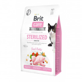 Корм сухий Brit Care Cat Grain Free Sterilized Sensitive для стерилізованих котів з чутливим травленням з кроликом 2 кг - фото №1