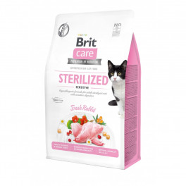 Корм сухий Brit Care Cat Grain Free Sterilized Sensitive для стерилізованих котів з чутливим травленням з кроликом 400 г - фото №1