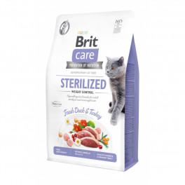 Корм сухий Brit Care Cat Grain Free Sterilized Weight Control для стерилізованих котів з надмірною вагою качка та... - фото №1