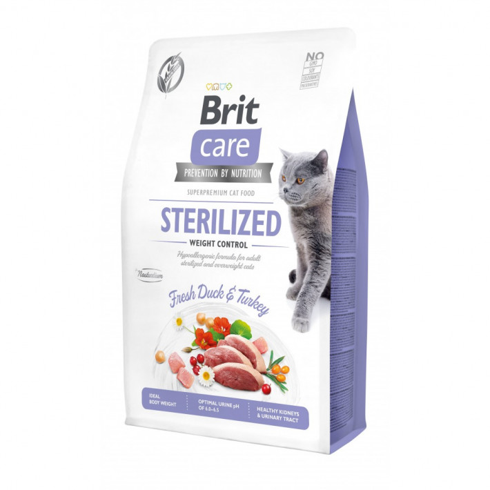 Корм сухий Brit Care Cat Grain Free Sterilized Weight Control для стерилізованих котів