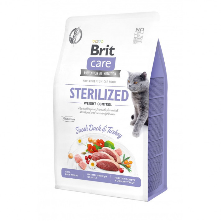 Корм сухий Brit Care Cat Grain Free Sterilized Weight Control для стерилізованих котів