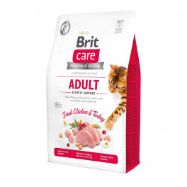 Корм сухий Brit Care Cat Grain Free Adult Activity Support для вуличних та дорослих котів філе індички та курки 2 кг - фото №1