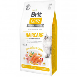 Корм сухий Brit Care Cat Grain Free Haircare Healthy and Shiny Coat для котів догляд за шкірою і шерстю лосось та... - фото №1