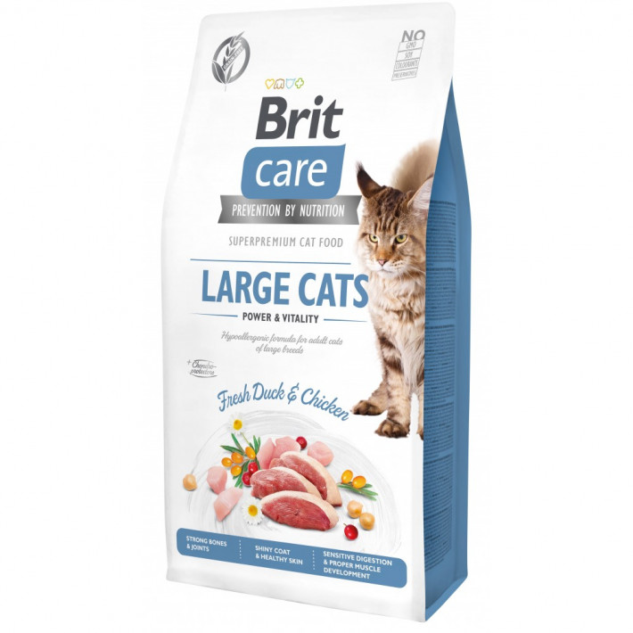 Корм сухий Brit Care Cat Grain Free Large Power Vitality для дорослих котів великих порід