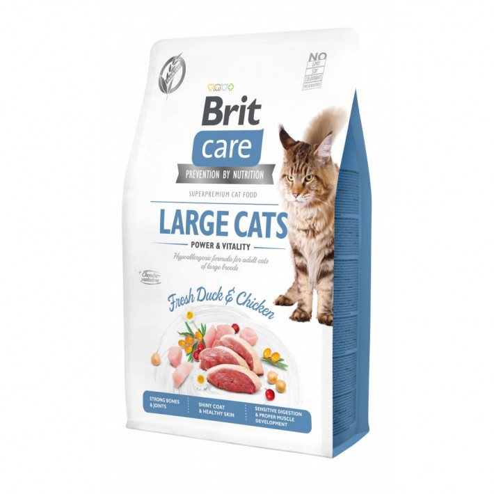 Корм сухий Brit Care Cat Grain Free Large Power Vitality для дорослих котів великих порід
