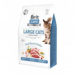 Корм сухий Brit Care Cat Grain Free Large Power Vitality для дорослих котів великих порід з качкою та куркою 400 г - фото №1