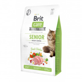 Корм сухий Brit Care Cat Grain Free Senior Weight Control для котів похилого віку з надмірною вагою з куркою 2 кг - фото №1