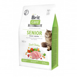 Корм сухий Brit Care Cat Grain Free Senior Weight Control для котів похилого віку з надмірною вагою з куркою 400 г - фото №1