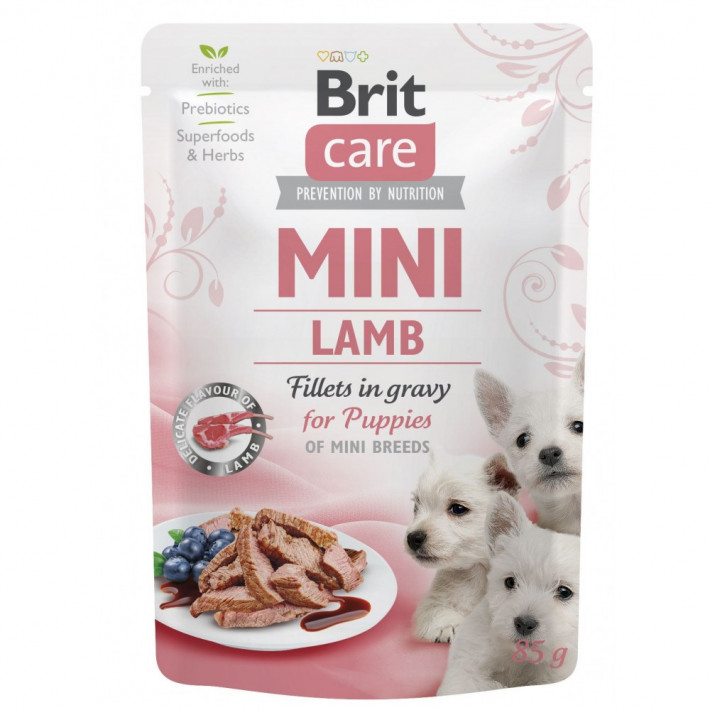 Вологий корм Brit Care Mini для цуценят з ягням