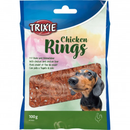 Ласощі Trixie Chicken Rings для собак Кільце жувальне з куркою 100 г - фото №1