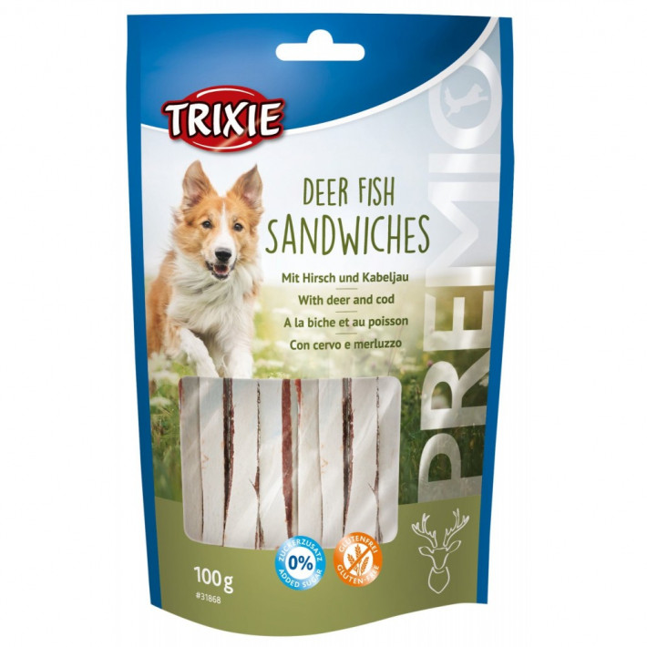 Ласощі Trixie Premio Deer Fish Sandwiches для собак з оленем і рибою, 100 г