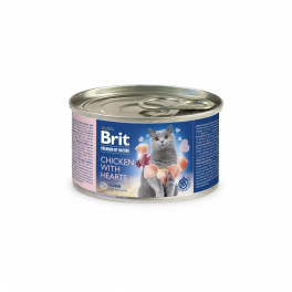 Корм вологий Brit Premium by Nature для котів з куркою та серцем 200 г - фото №1