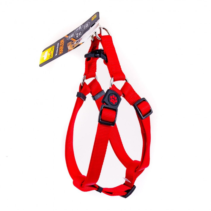 Шлея GimDog Harlem X красная нейлон 45-63 см/15 мм - фото №2