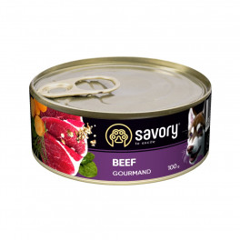Корм вологий Savory Dog Gourmand Beef паштет для дорослих собак усіх порід з яловичиною 100 г - фото №1