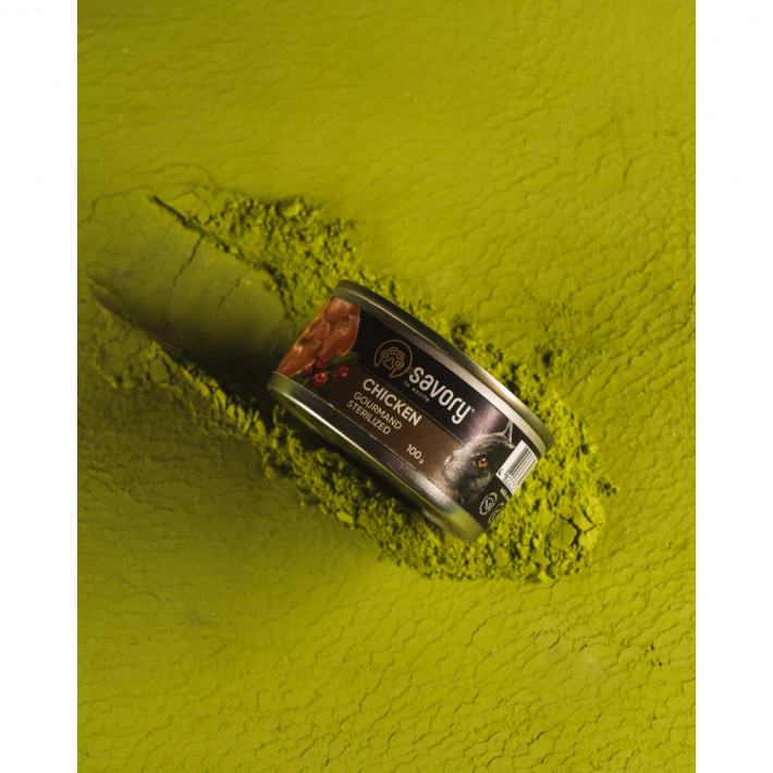 Вологий корм Savory Cat Can Adult Sterilised з куркою для стерилізованих котів, 100 г - фото №7