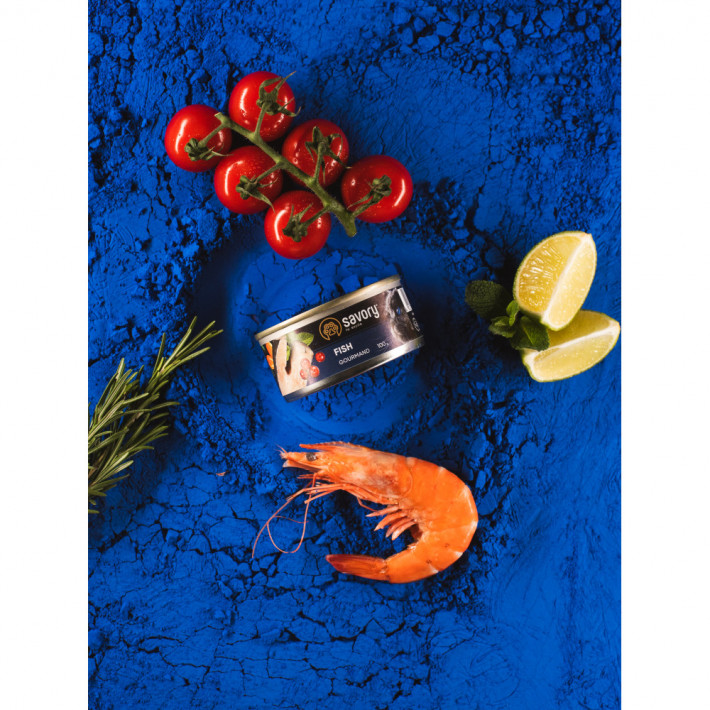 Вологий корм Savory Cat Can Adult Fish для дорослих котів, 100 г - фото №5