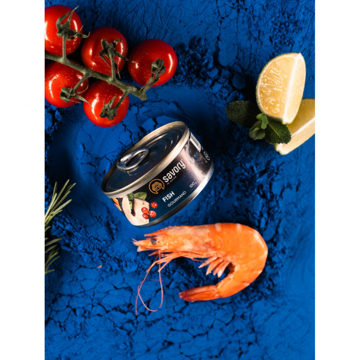 Вологий корм Savory Cat Can Adult Fish для дорослих котів, 100 г - фото №6
